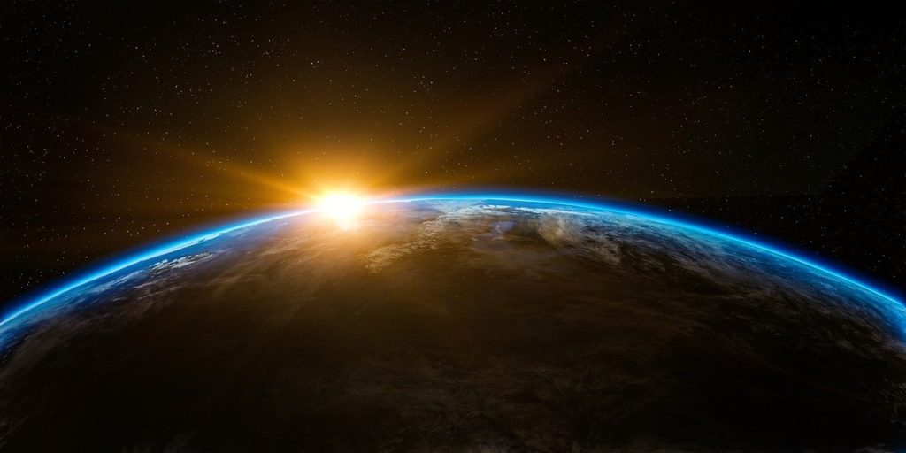 Erde im Sonnenlicht
