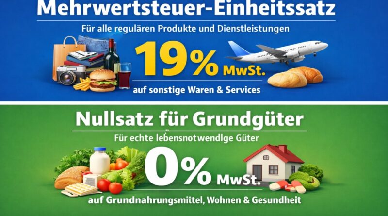 MwSt.-Einheitssatz plus Nullsatz für echte Grundgüter